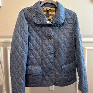 Blue Burberry Quilted Jacket Size Large
